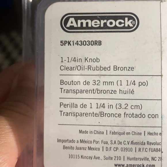 NWT amerock clear knobs - Picture 4 of 4